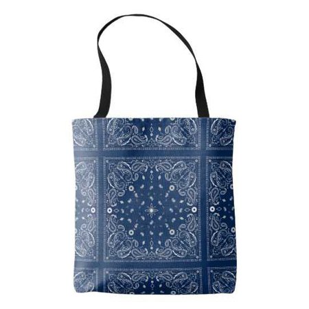 Classic Blue Bandana Tote Bag | Zazzle.com