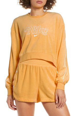Nike Sportswear Retro Femme Crewneck Crop Sweatshirt | Nordstrom