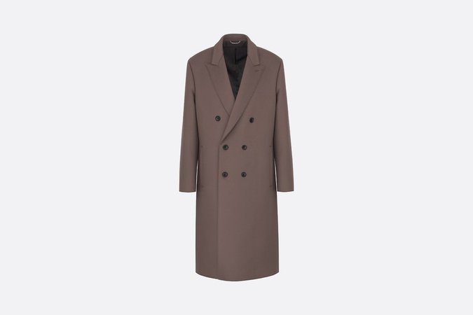 Double-breasted wool coat, detachable scarf - Ready-to-Wear - Men's Fashion | DIOR