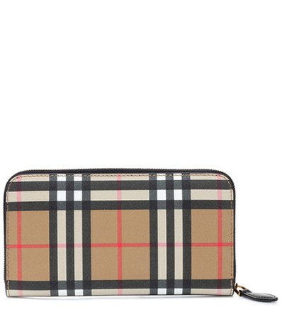 Vintage Check leather wallet
