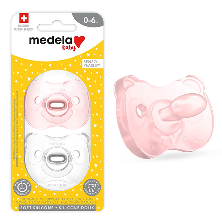 Medela Soft Silicone Pacifiers, 2pk (Pink) - 0-6mo