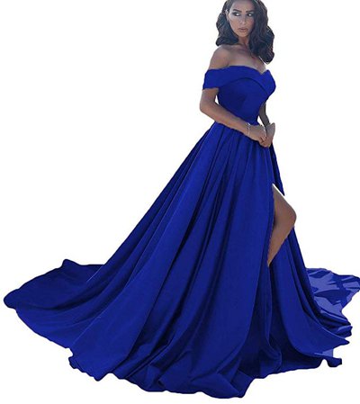 DarlingU Womens Off-The-Shoulder Bridesmaid Dress Pockets Formal Party GownJR020 at Amazon Women’s Clothing store: