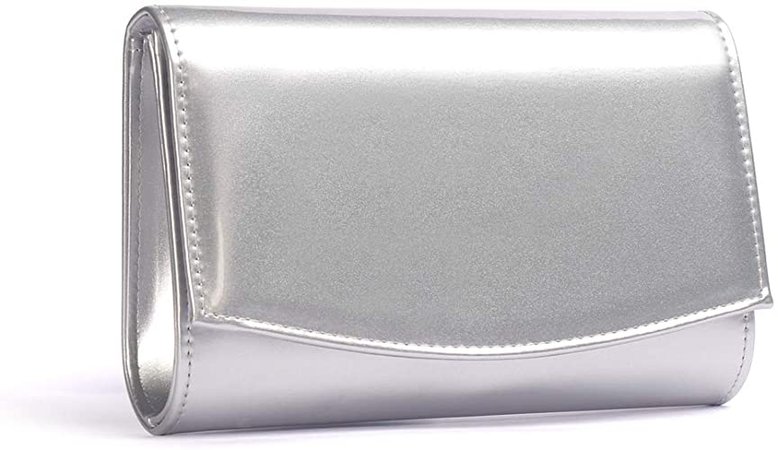 Women Patent Leather Wallets Fashion Clutch Purses, WALLYN'S Evening Bag Handbag Solid Color (Light Gold): Handbags: Amazon.com