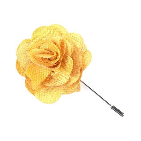Jet Set Solid Yellow Gold Lapel Flower | Lapel Flowers | Tie Bar