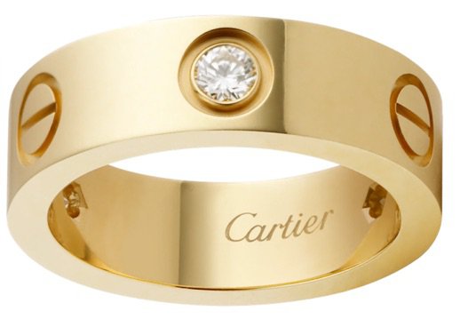 Cartier | LOVE Ring, 3 diamonds – Yellow Gold