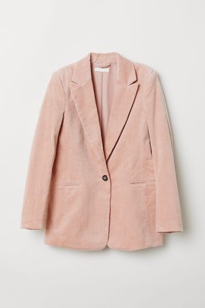 Corduroy Blazer - Powder pink - Ladies | H&M US