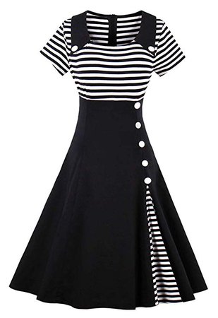 VERNASSA Women's 40s 50s 60s Fancy Dresses,Retro Vintage A-Line Style Ball Gowns,Cotton Swing Dress for Rockabilly Evening Formal Cocktail Party, Multicolor, S-Plus Size 4XL: Amazon.co.uk: Clothing