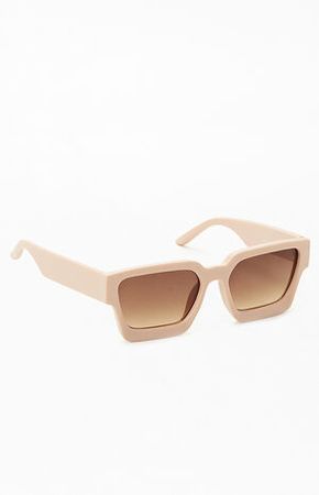 PacSun Tan Square Frame Sunglasses | PacSun