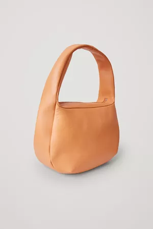 LEATHER MINI SHOULDER BAG - Light orange - Bags - COS IE