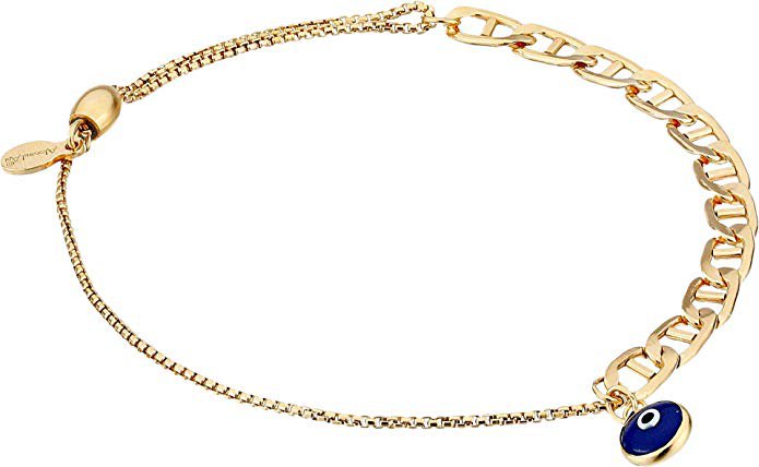 Amazon.com: Alex and Ani Women's Evil Eye Flat Mariner Pull Chain Bracelet 14kt Gold Filled One Size: Jewelry