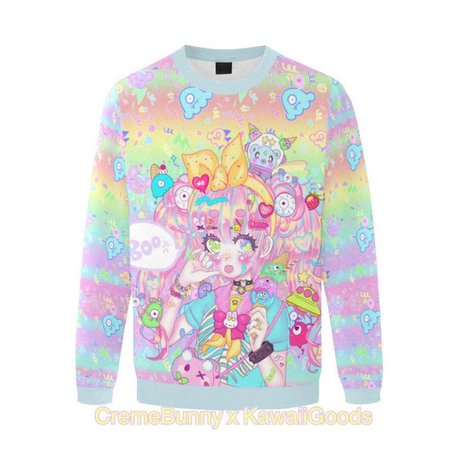 Creme Bunny x Kawaii Goods Decora Girl Party Sweater | Etsy