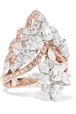 YEPREM | 18-karat rose gold diamond ring | NET-A-PORTER.COM