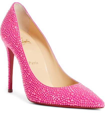 Christian Louboutin Kate Crystal Embellished Pointed Toe Pump