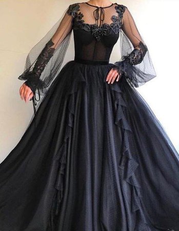 black gown