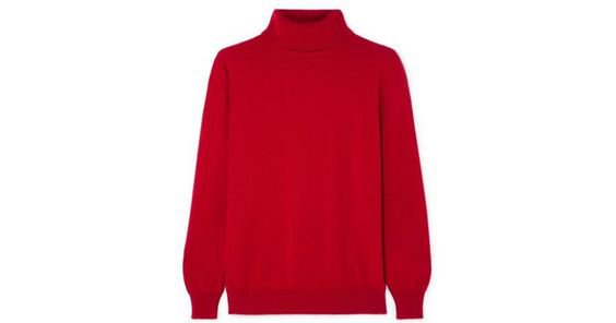 &Daughter Casla Cashmere Turtleneck Sweater in Red