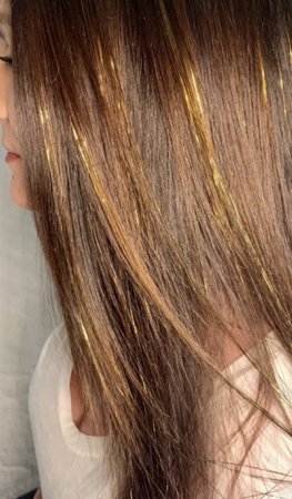 gold hair tinsel