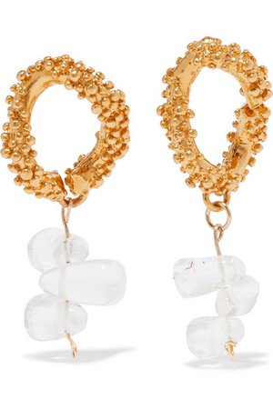 Alighieri | The Midnight Glare gold-plated and glass earrings | NET-A-PORTER.COM