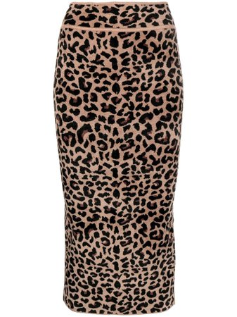 Galvan leopard-print Midi Skirt - Farfetch