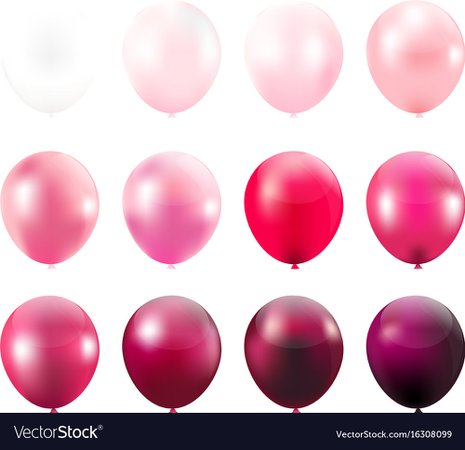 Pink balloons card Royalty Free Vector Image - VectorStock