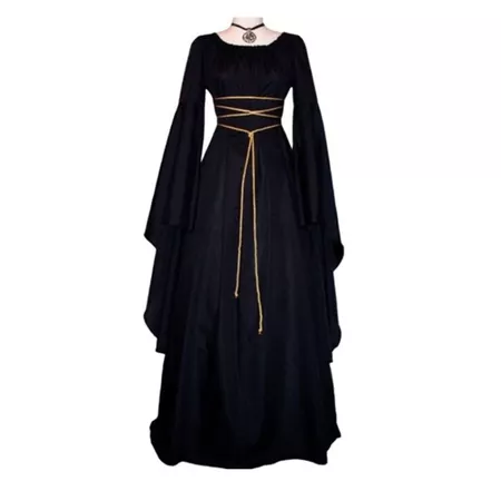 Black medieval dress