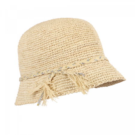 BONPOINT Tassels Detailing Straw Hat in Beige $105