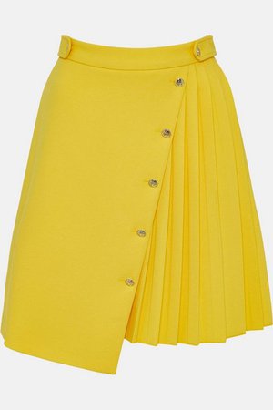 Compact Stretch Multi Button Skirt | Karen Millen