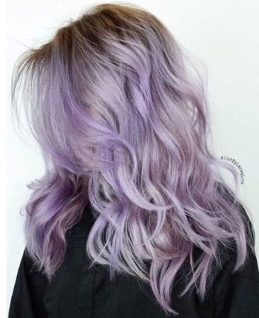 lilac curly short