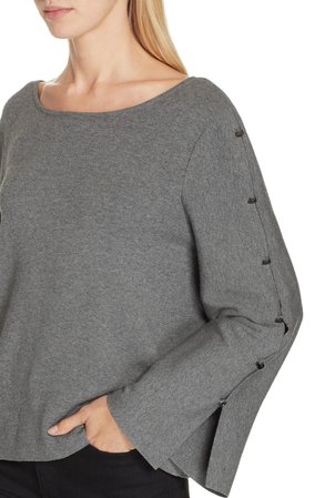 Milly Button Sleeve Sweater | Nordstrom