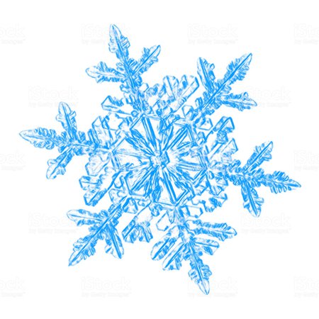 Blue Snowflake On White Background Stock Photo - Download Image Now - iStock