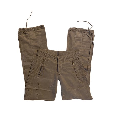 brown low rise cargo pants