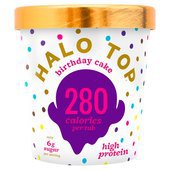 Halo Top Birthday Cake Low Calorie Ice Cream 473ml from Ocado