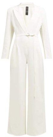 Single Breasted Jumpsuit - Womens - Ivory