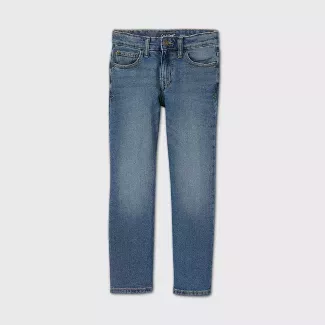 Boys' Stretch Straight Fit Jeans - Cat & Jack™ Medium Blue : Target