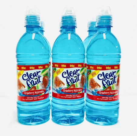 Clear Fruit Strawberry Watermelon Flavored Water 6 16.9oz Bottles NEW SEALED 76737100597 | eBay