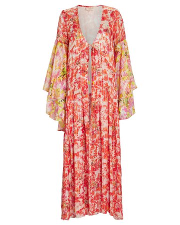 Rococo Sand Striped Floral Chiffon Robe | INTERMIX®
