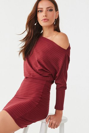 Off-the-Shoulder Sweater Dress | Forever 21