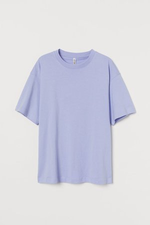 Wide-cut Cotton T-shirt - Light purple - Ladies | H&M CA