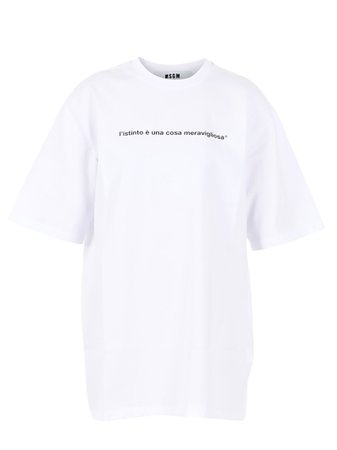 Msgm Dress Model T-shirt With Print