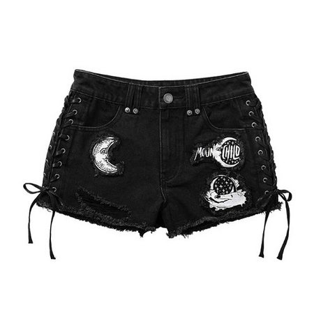 Many Moons Denim Shorts