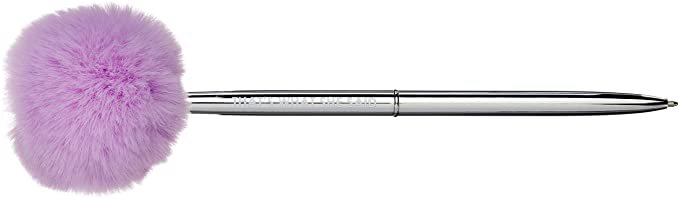 Amazon.com : Graphique De Luxe Lavender and Silver Le Pouf Pen - 7" Black Ink - Silver Metal Barrel Twist Pen with Purple, Fluffy Pom-Pom,"That's What She Said" Message - Makes a Beautiful, Unique Gift : Office Products