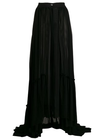 Black Ann Demeulemeester Front Button Skirt | Farfetch.com