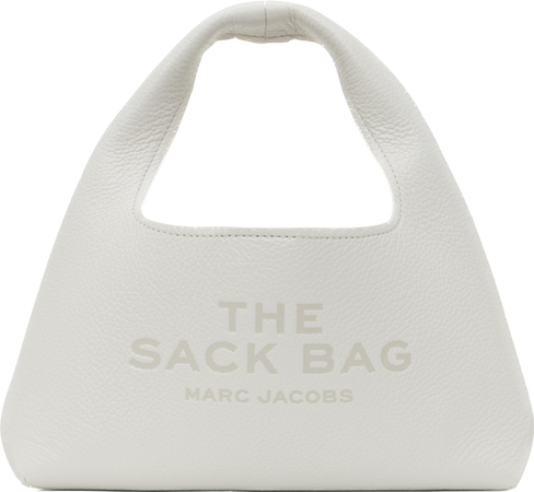 MARC JACOBS White 'The Mini Sack Bag' Tote
