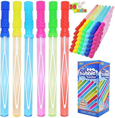 Amazon.com: JOYIN 36 Pack 14’’ Big Bubble Wand Assortment for Kids, Bubble Blower for Bubble Blaster Party Favors, Summer Toy, Birthday, Outdoor & Indoor Activity, Easter (Total144oz): Toys & Games