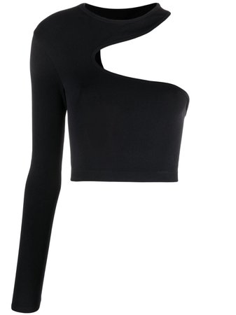 Shop black Helmut Lang cut-out seamless top with Express Delivery - Farfetch