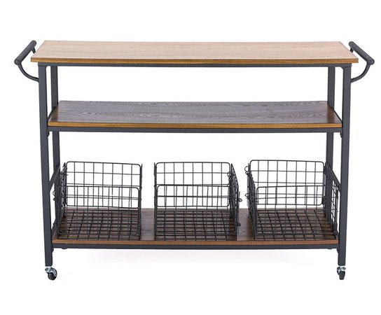 Laurel Foundry Modern Farmhouse Fresnay Kitchen Island with Wooden Top & Reviews | Wayfair.ca