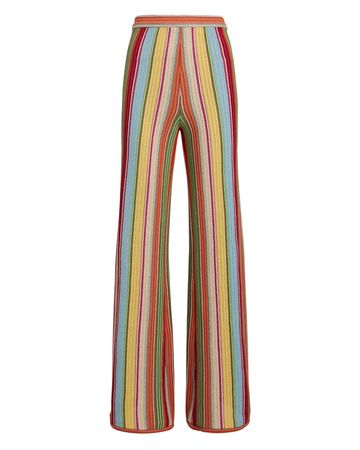 Alexis Geo Striped Knit Straight-Leg Pants In Multi | INTERMIX®