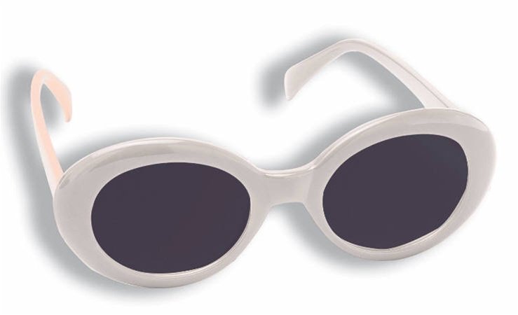 1960's White Mod Tinted Glasses