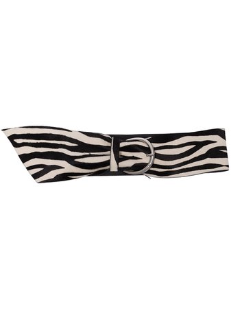 Isabel Marant zebra print asymmetric belt - FARFETCH