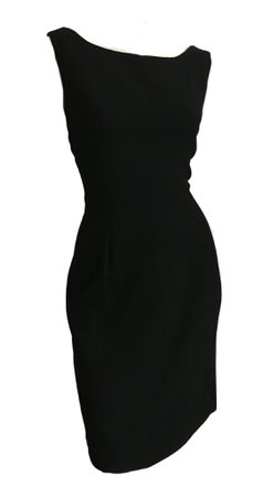 Back Interest! Black Wool Mini Dress with Open Back and Silk Satin Loo – Dorothea's Closet Vintage