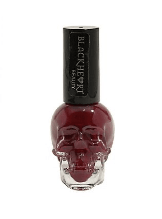 skull red nail polish